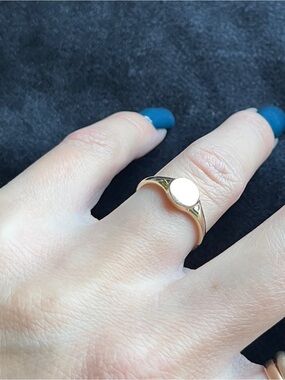 10k solid gold signet ring sz 7
